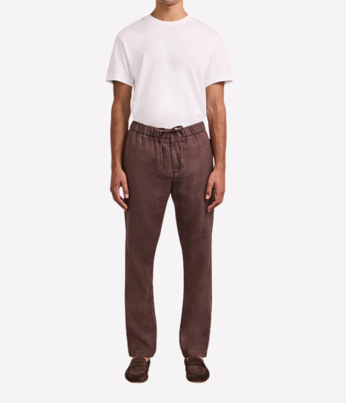 Oscar Linen Chinos In Brown