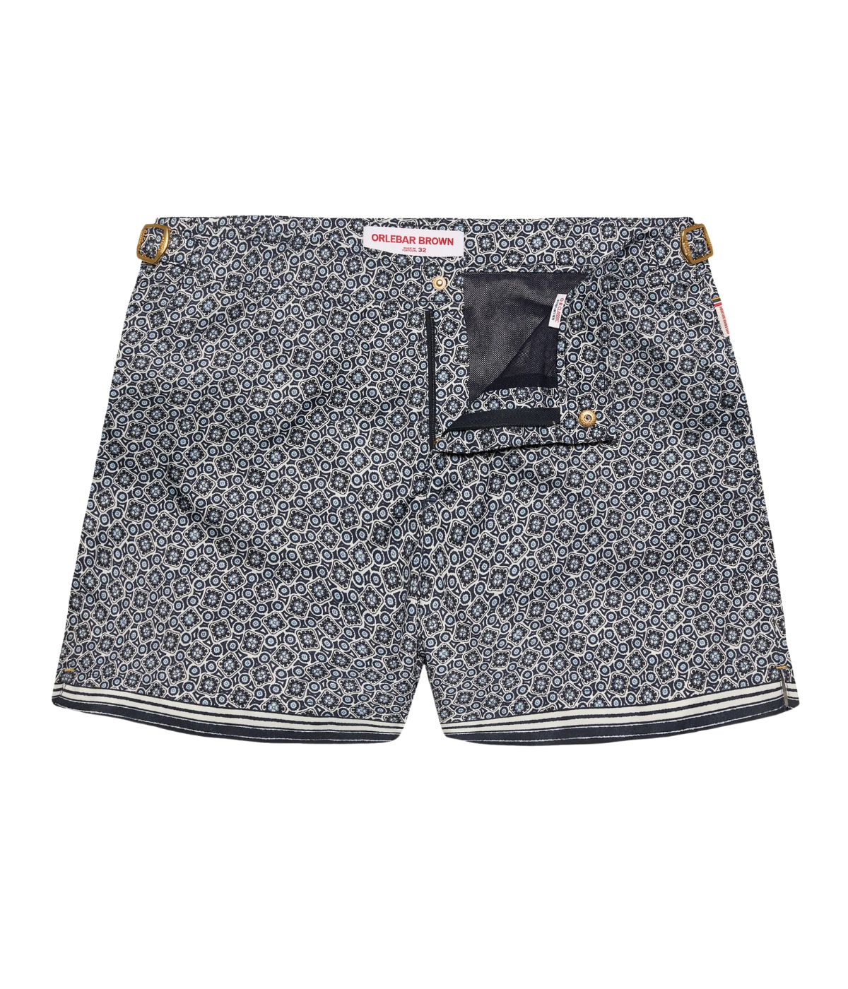 Setter Pettola Border Boardshort in Night Iris & White