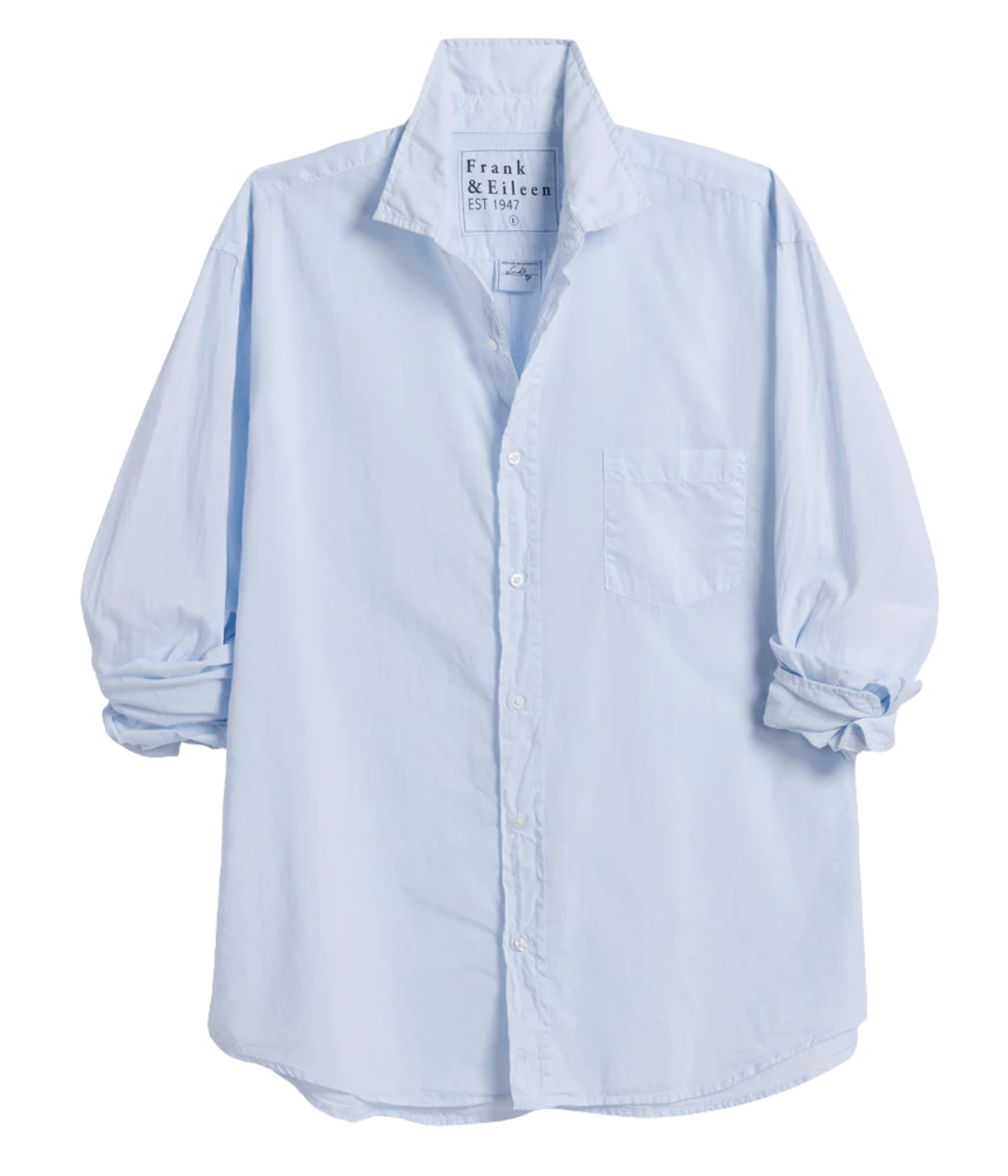 Luke Woven Shirt in Shirting Blue Poplin