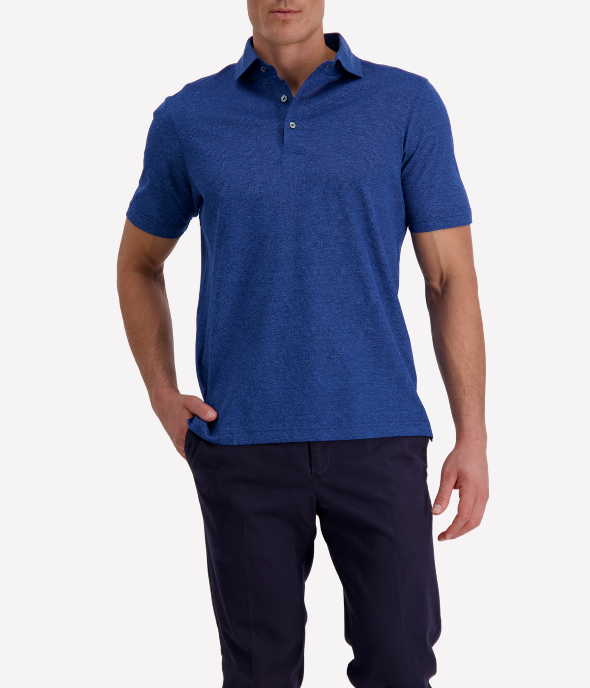 Short Sleeve Polo in Cobolt Blue