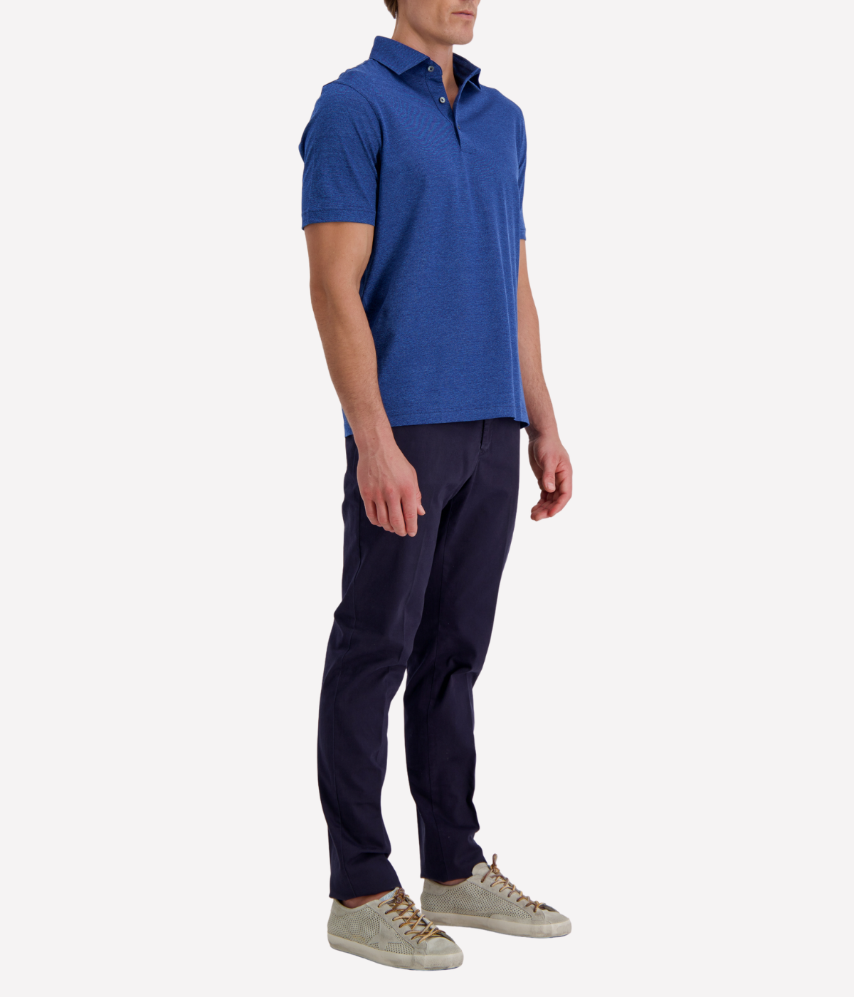 Short Sleeve Polo in Cobolt Blue