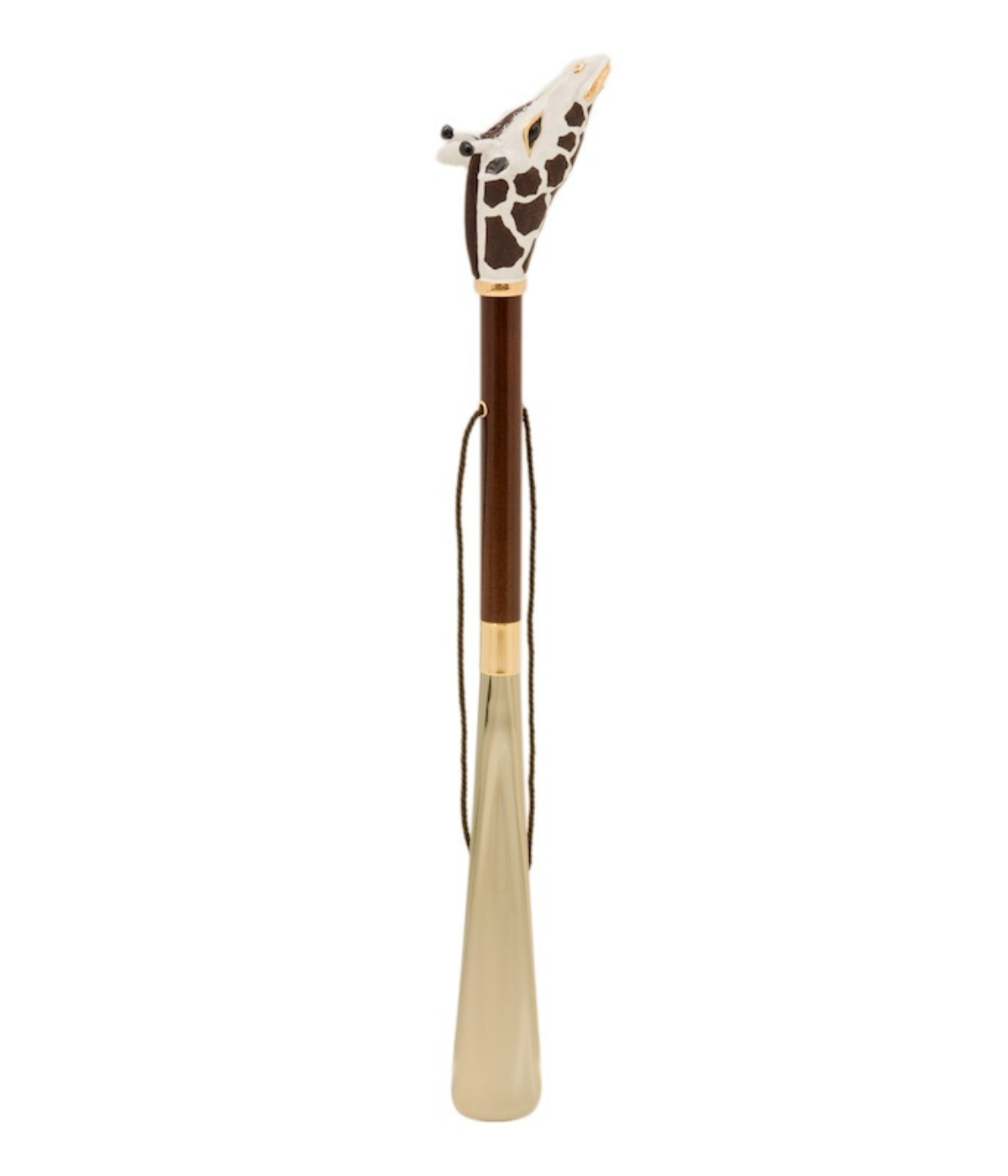Pasotti Giraffe ShoeHorn in White & Gold - Full Shot