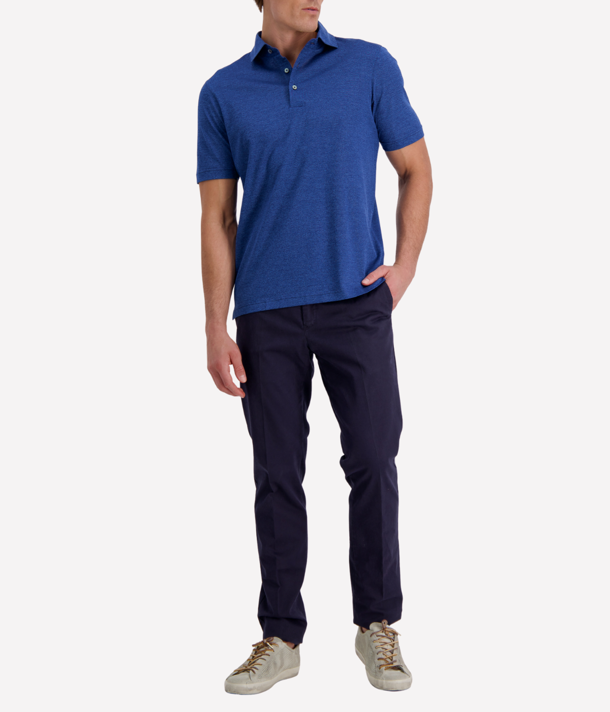 Short Sleeve Polo in Cobolt Blue