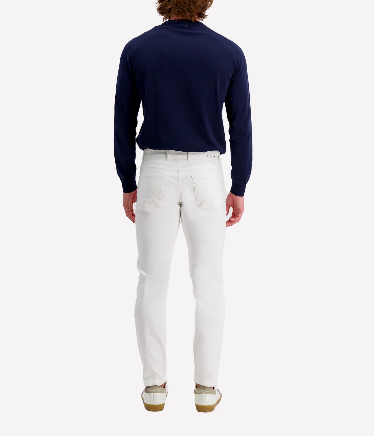 100% cotton 5-Pocket Pants featuring a mid-rise waist, belt loops, and straight-leg design. A versatile and comfortable addition to any wardrobe.