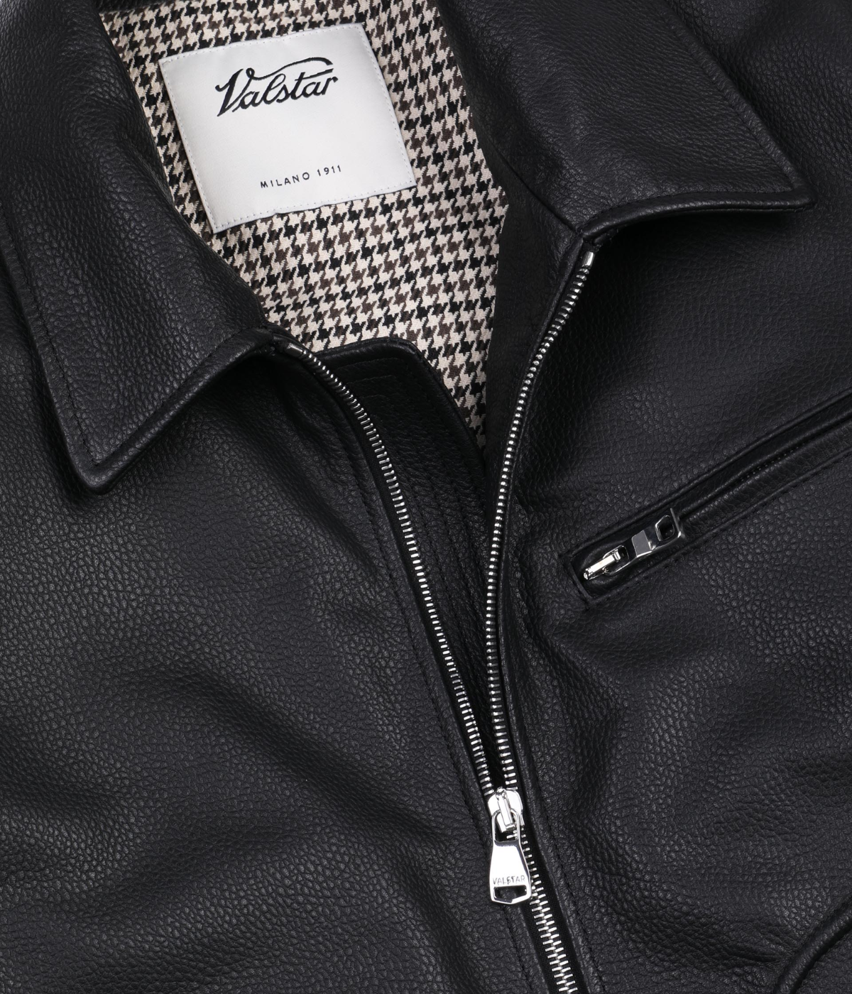 Padded Biker Jacket In Black