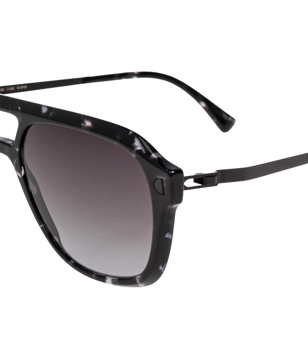 MYKITA MYLON Lavand Sun 406 in Black & Havana angled side view.