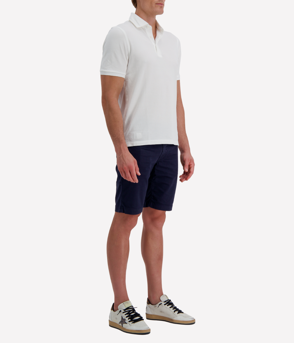 Short Sleeve Polo in Cream