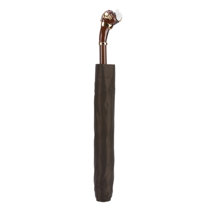 Boxer Folding Umbrella in Brown