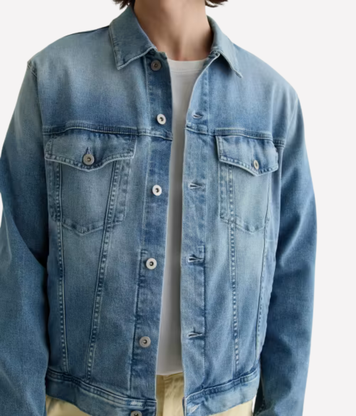 Dart Jacket in Ancient - model Shot half length
