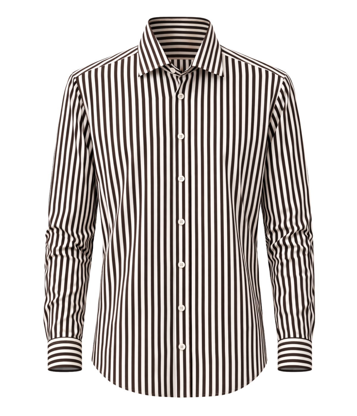 Mens Stripe Shirt In 2 Brown Stripe