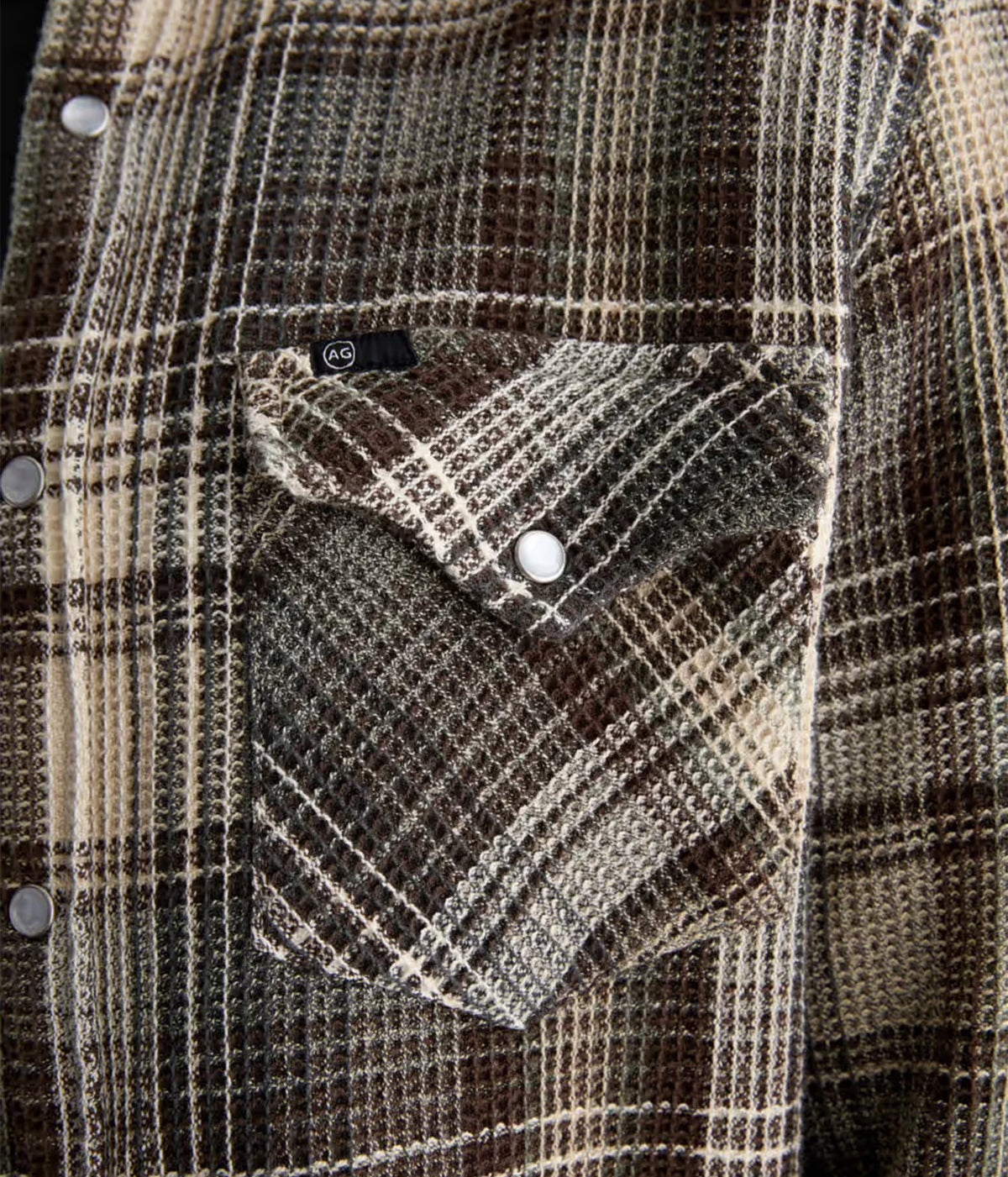 Huston Western Shirt in Green Multi