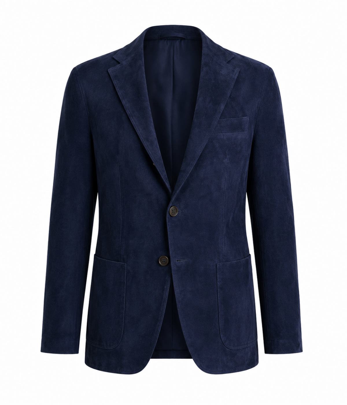 Mens Leather Blazer in Blu
