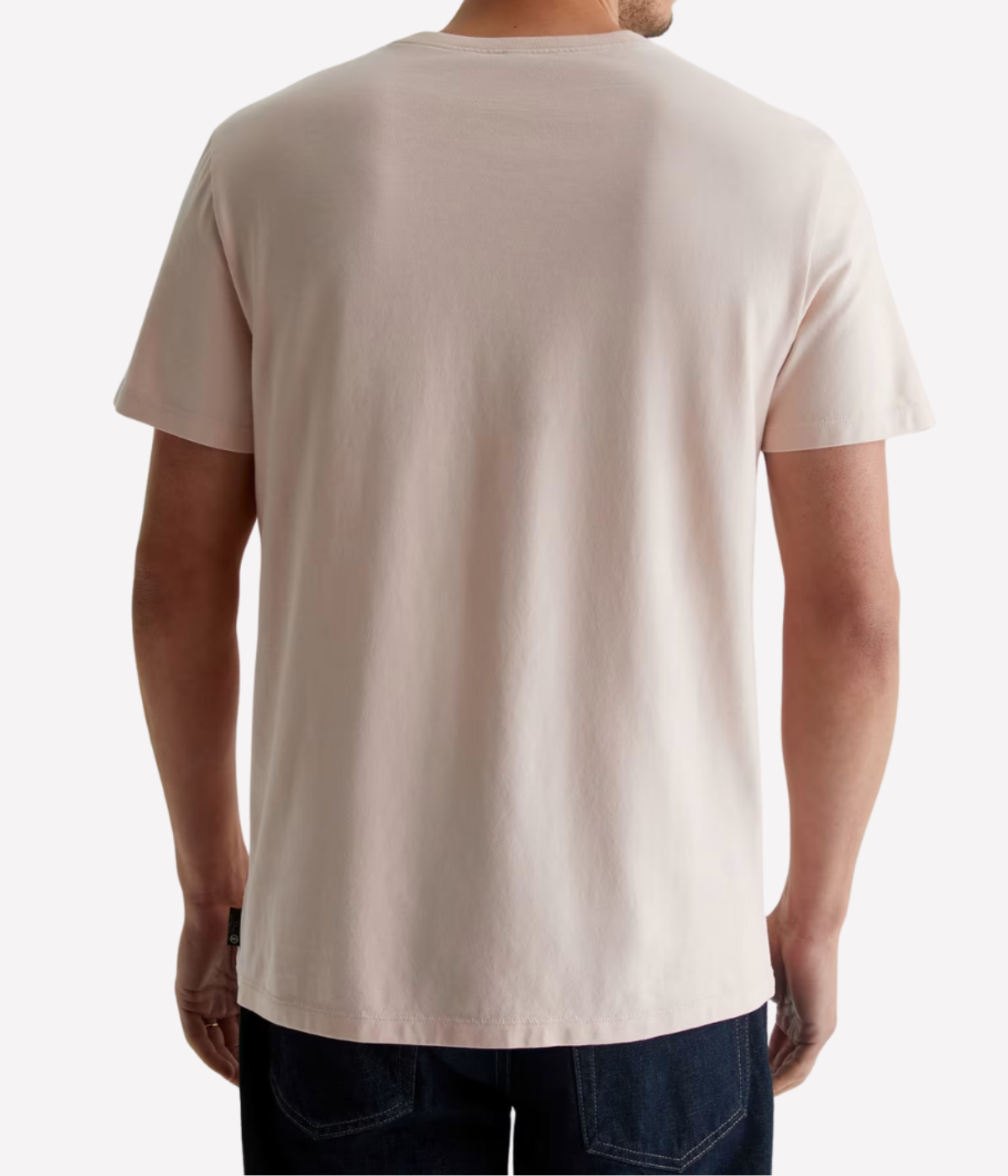 AG Jeans Bryce Crew in Vintage Pink – Back View Cotton Crew Neck T-Shirt