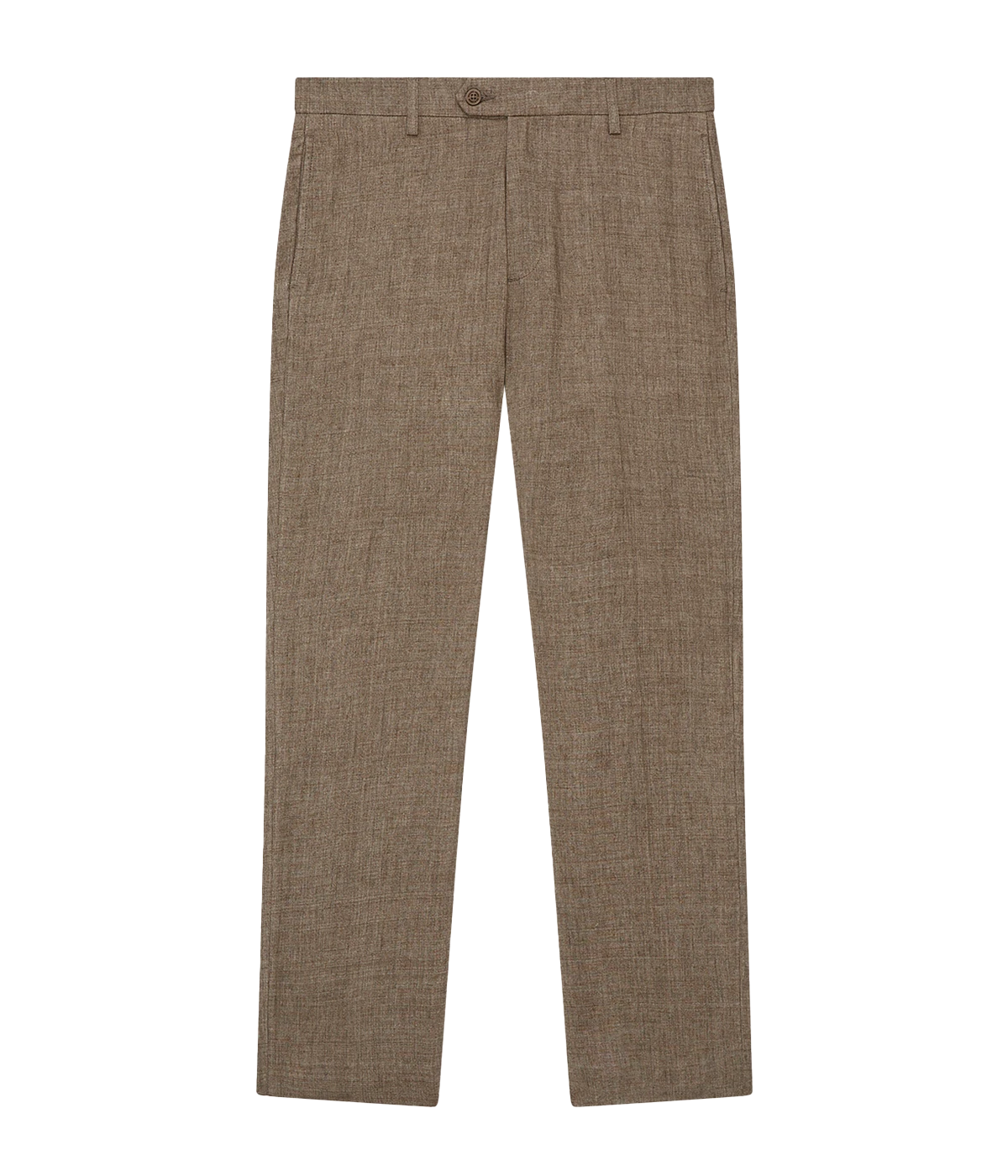Brown tailored linen pants from Frescobal Carioca, perfect for an elevated look on hot days.