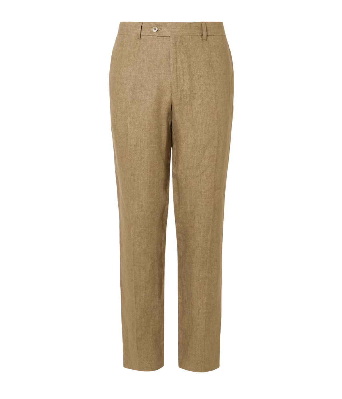 Affonso Tailored Linen Trousers in Light Brown