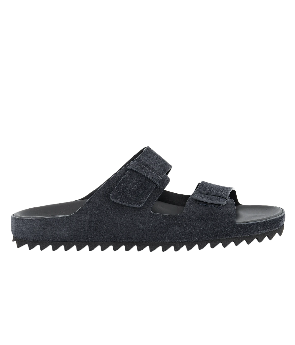 Agorà 010 suede sandals with double straps, leather lining, and rubber outsole.