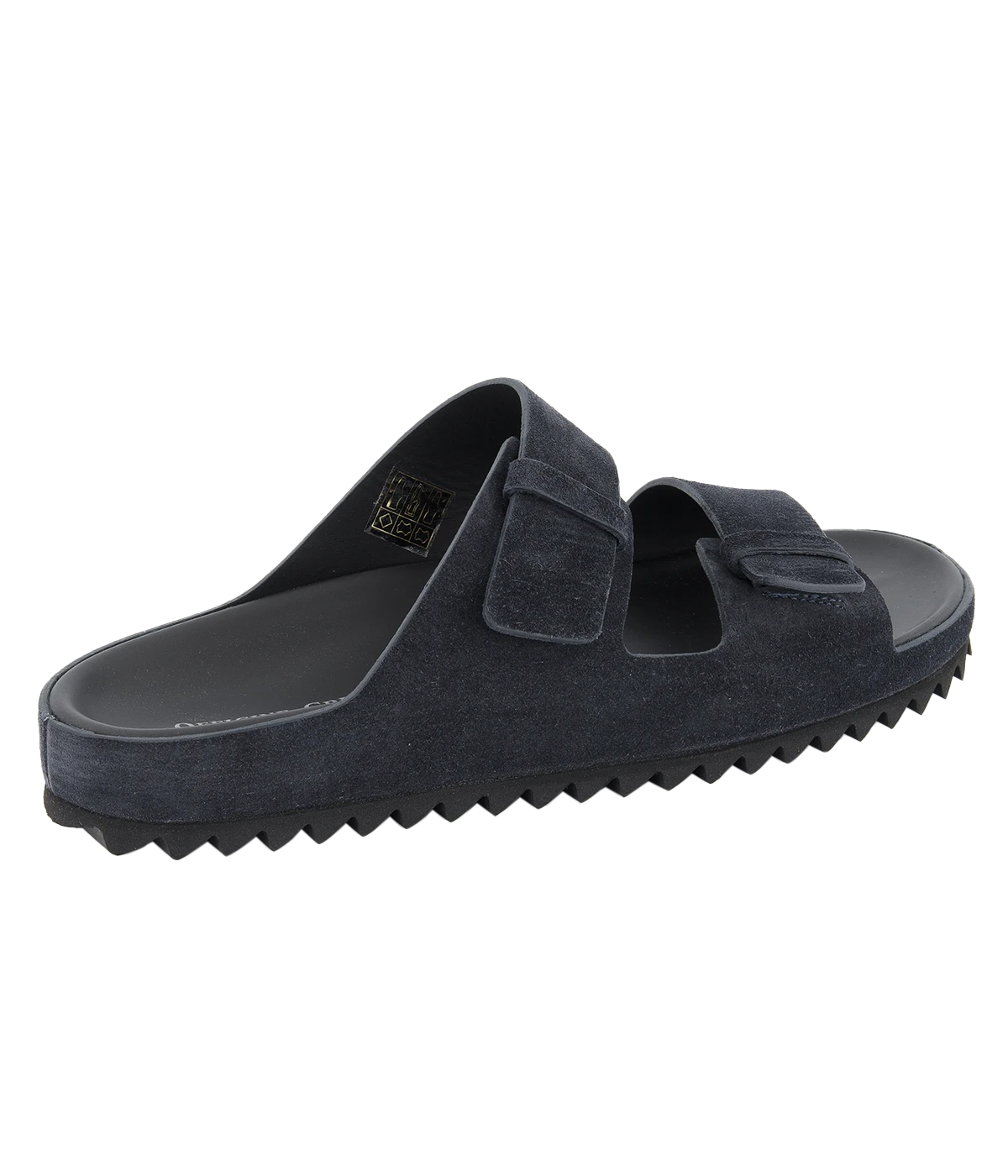 Agorà 010 suede sandals with double straps, leather lining, and rubber outsole.