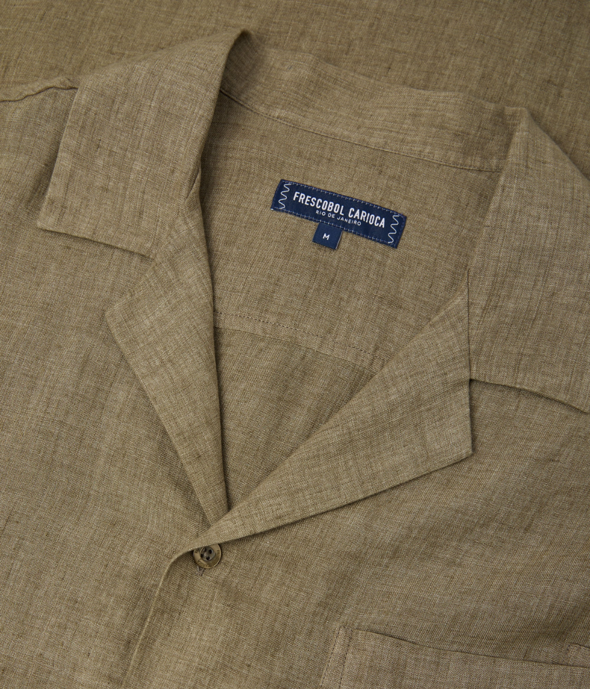 Angelo Linen Short Sleeve Shirt in Khaki