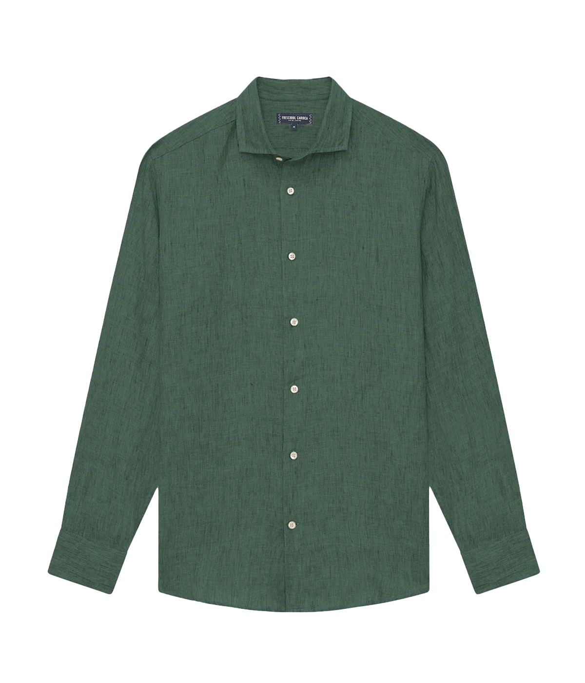 Antonio Linen Long Sleeve Shirt in Vineyard Green