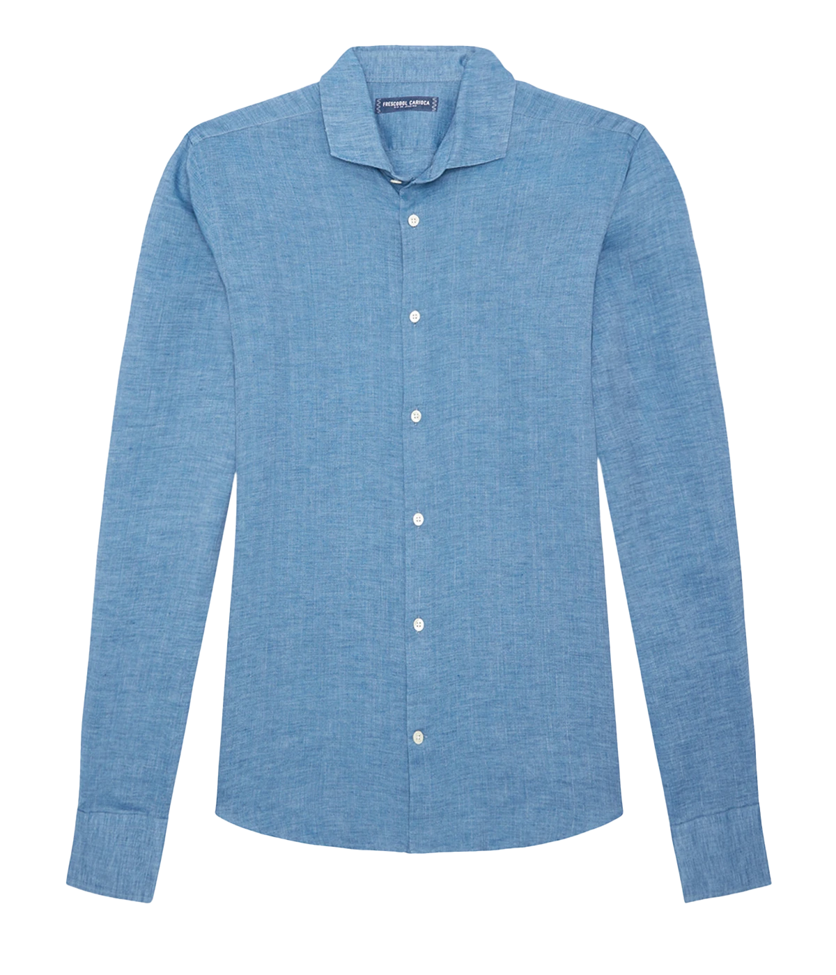 Antonio Linen Long Sleeve Shirt in Cloud Blue