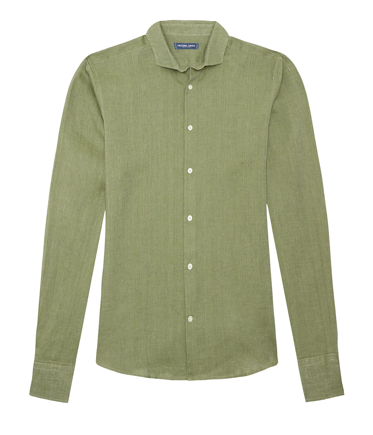 Antonio Linen Long Sleeve Shirt in Jungle Green