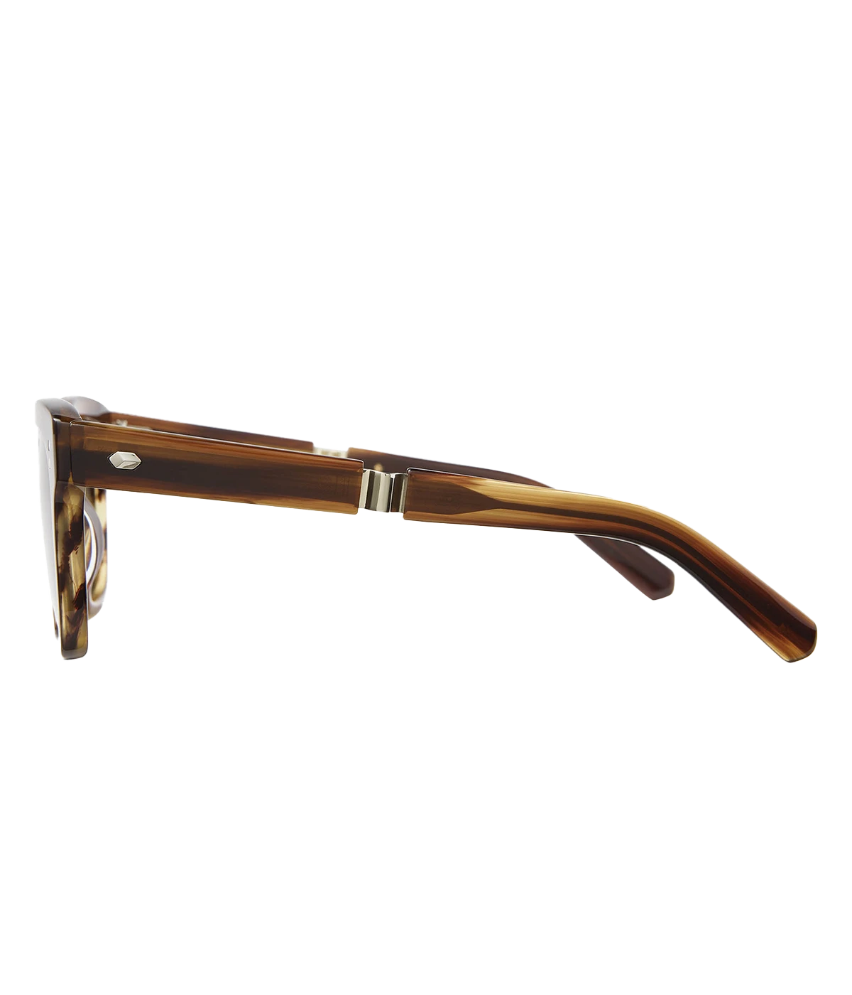 A modern take on a country club classic, the Arnie sunglasses by Mr Light feature a sleek acetate frame with titanium components and intricate filigree at the temples. Handcrafted in Japan with optical-quality CR39 lenses for superior clarity and UV protection.