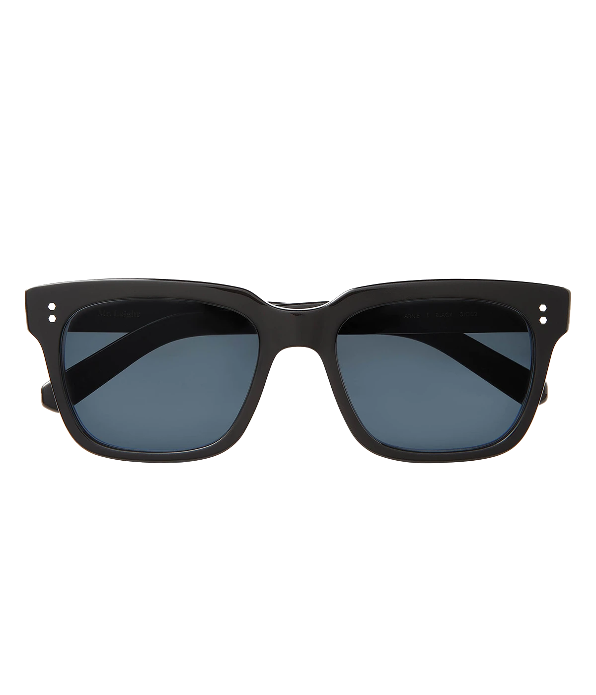 A modern take on a country club classic, the Arnie sunglasses by Mr Light feature a sleek acetate frame with titanium components and intricate filigree at the temples. Handcrafted in Japan with optical-quality CR39 lenses for superior clarity and UV protection.