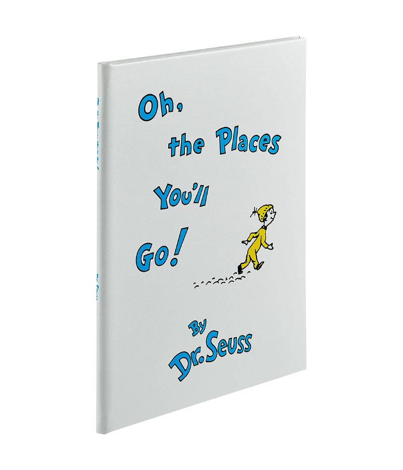 Oh, the Places You’ll Go! by Dr. Seuss, hardcover book with 56 pages of whimsical illustrations and life lessons for all ages.