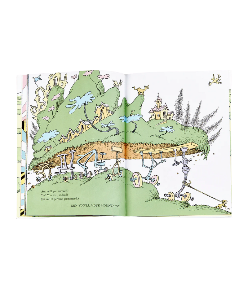 Oh, the Places You’ll Go! by Dr. Seuss, hardcover book with 56 pages of whimsical illustrations and life lessons for all ages.