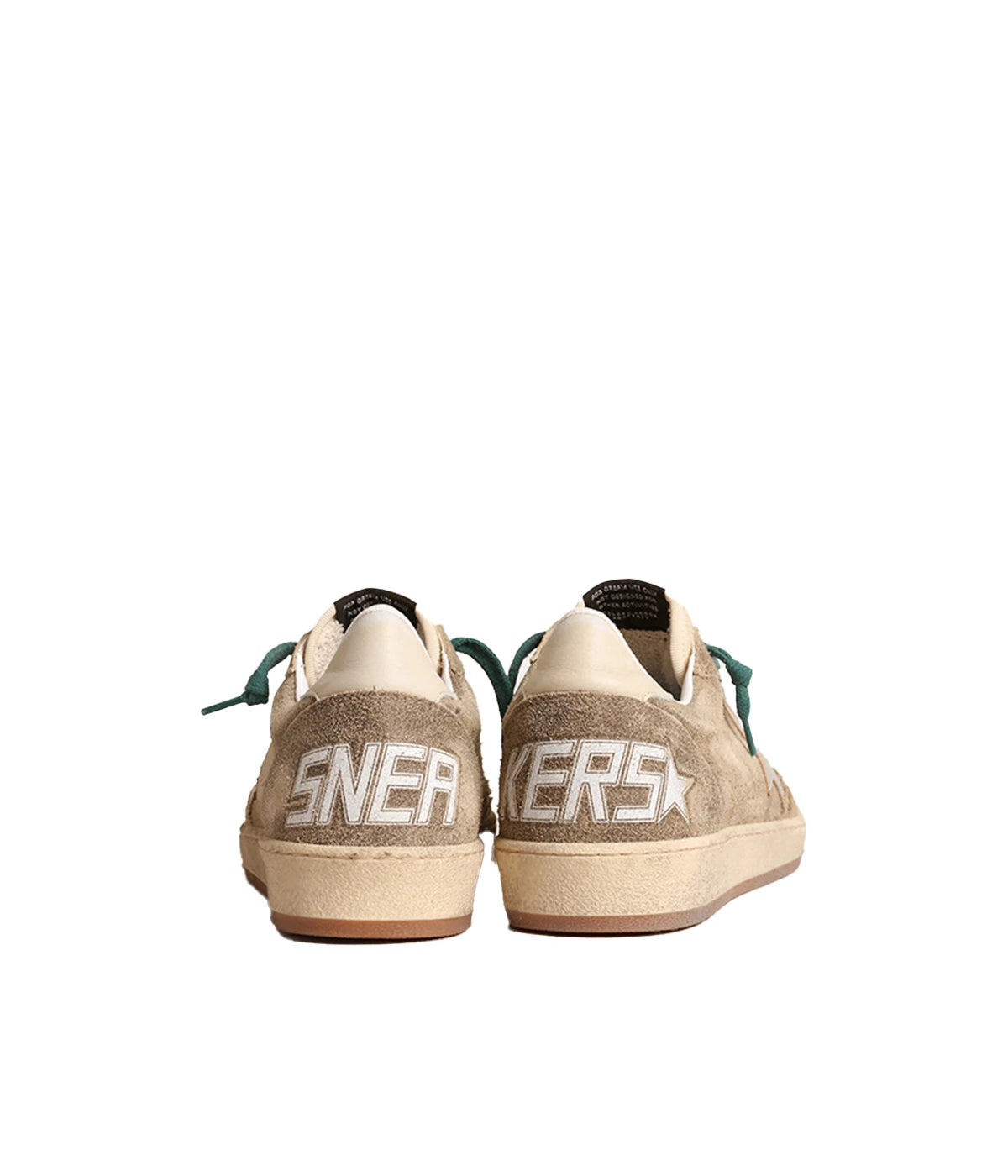 Ball Star Leather Sneaker in Brown, Butter & Silver