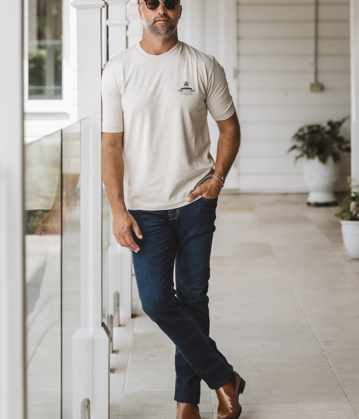 Limited Edition Bard 5 Pkt Slim Fit in 100D Dark Blue Navy Pony Patch