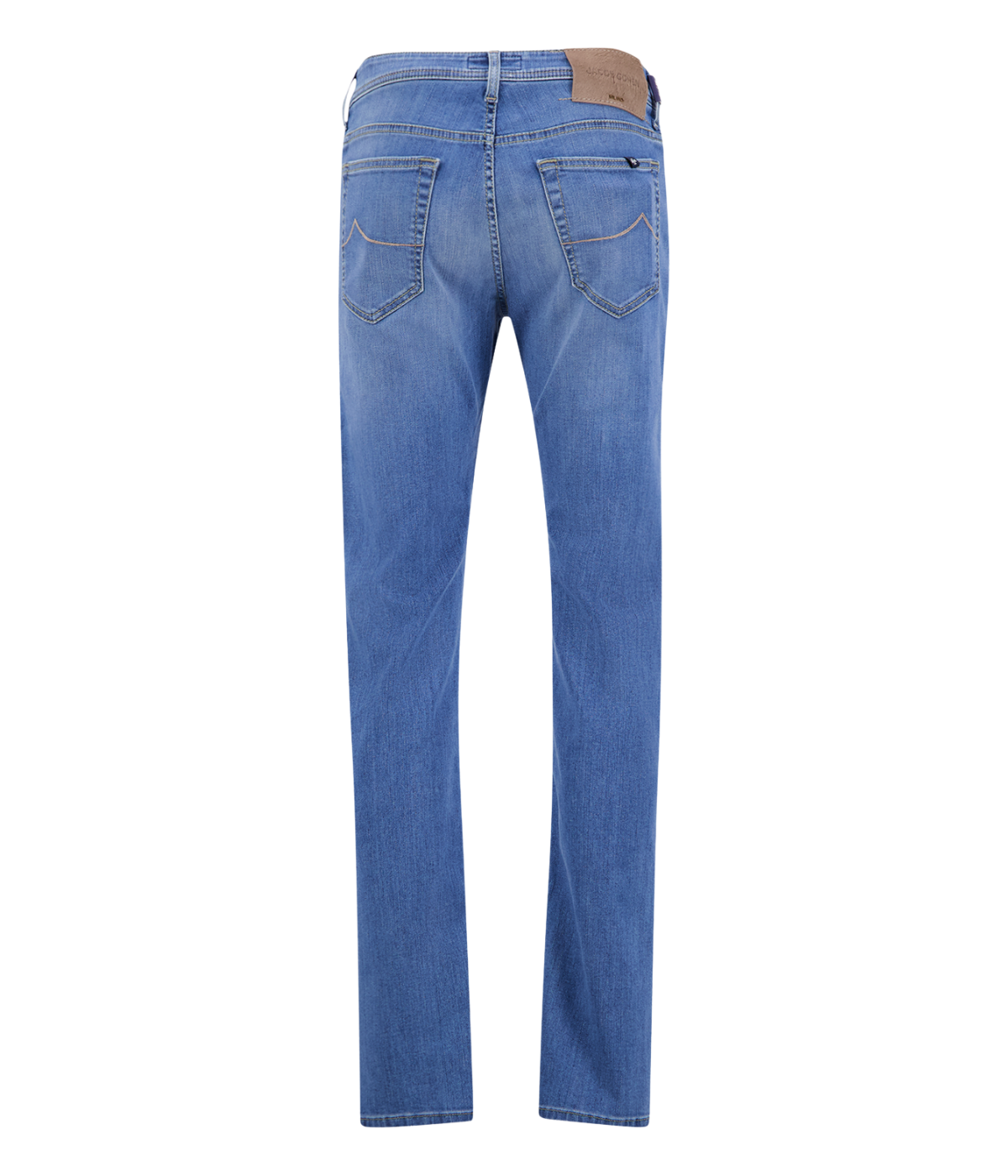 Bard 5 Pkt Slim Fit in 300D Light Blue Mauve Patch