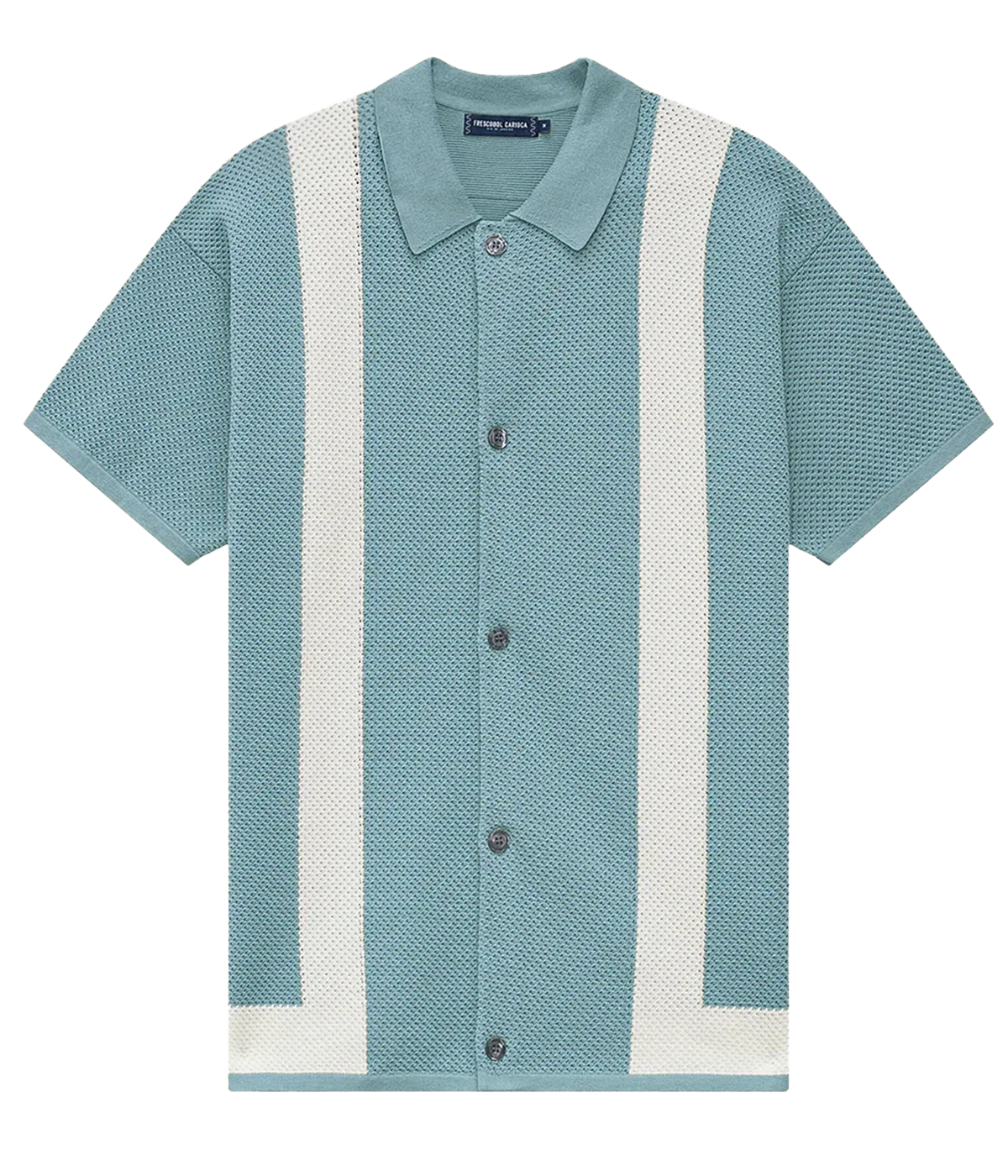 Barretos Short Sleeve Knitted Cardigan in Cloud Blue