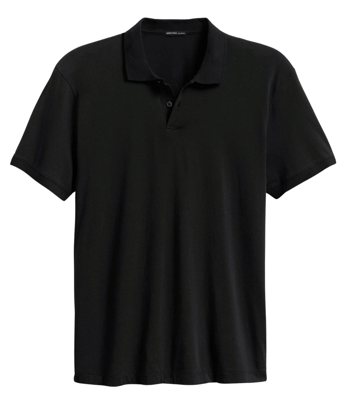 Luxe Lotus Jersey Polo in Black