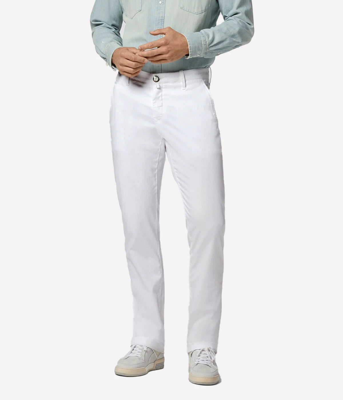 Bobby Slim Fit Pants in White