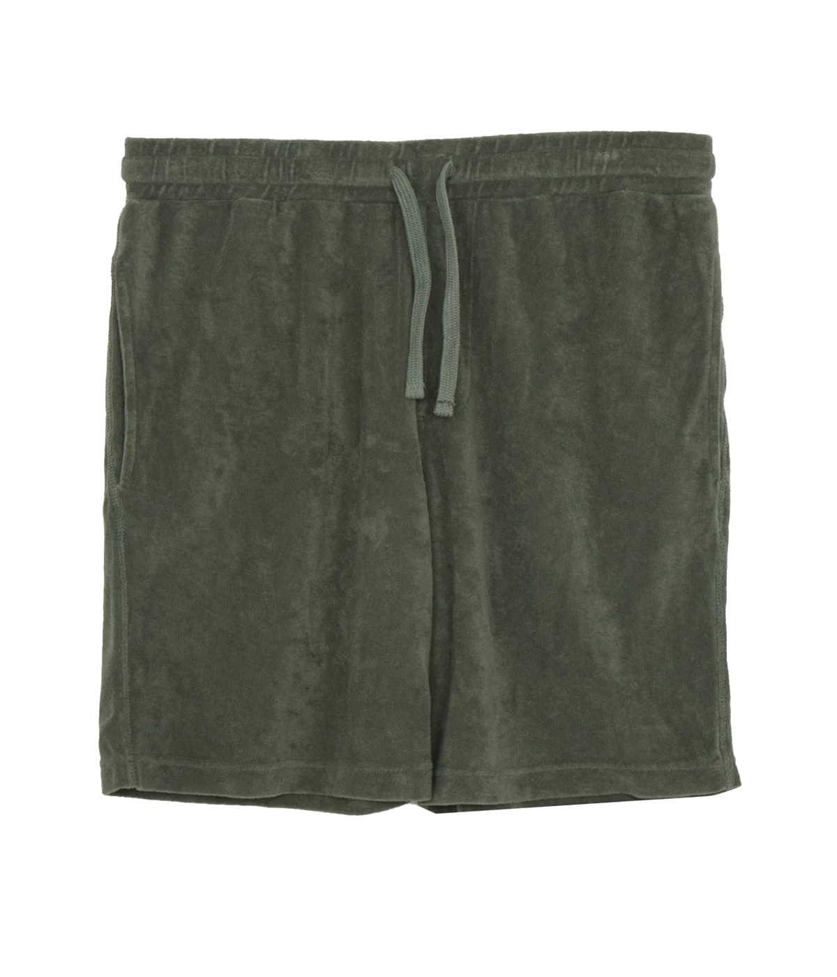 Bouclette Bermuda Shorts in Military