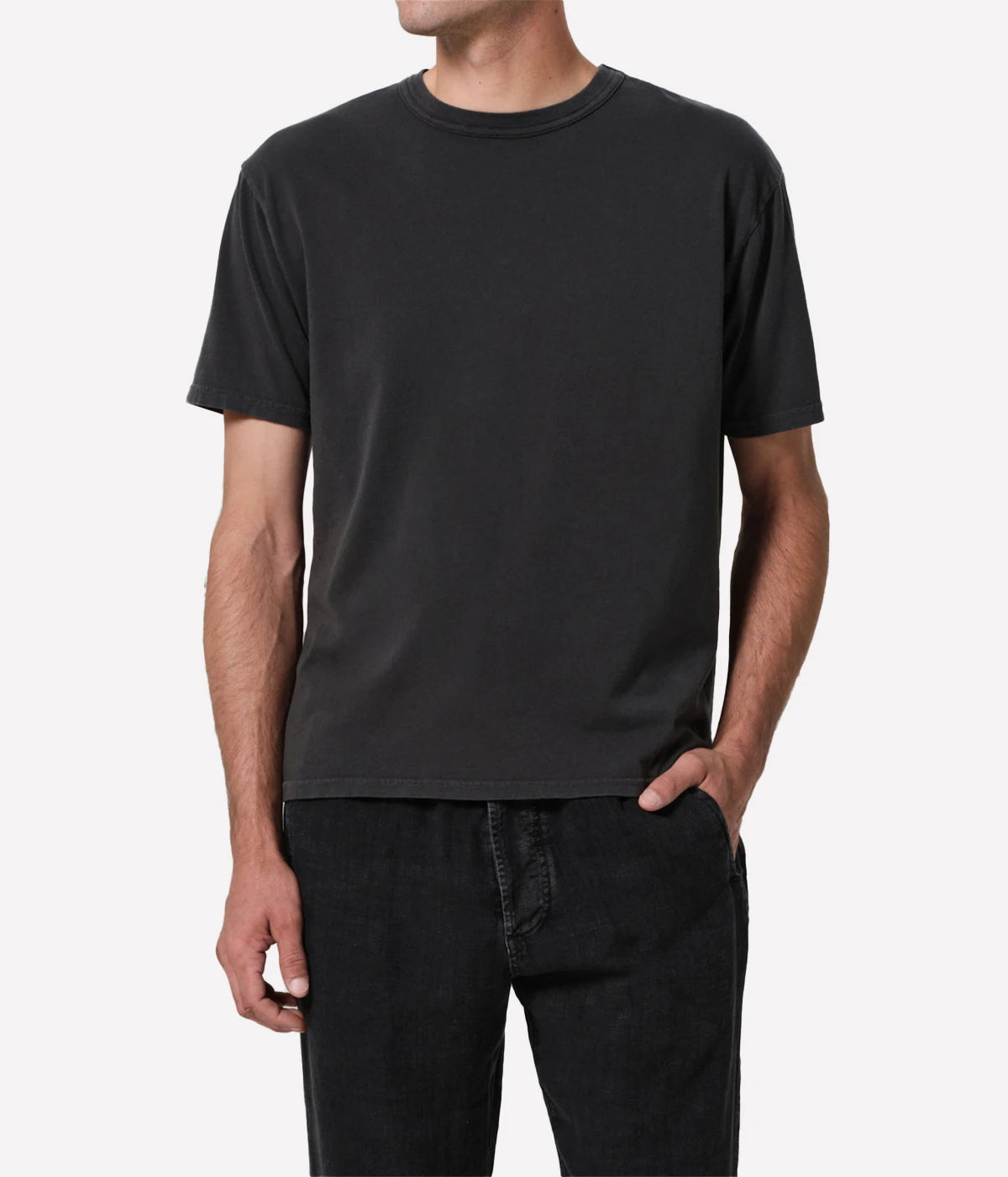 Box Tee in Charcoal