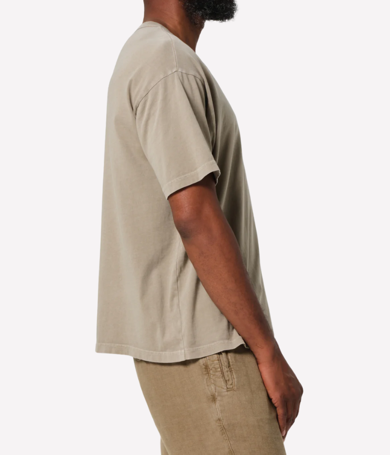 Beige Citizens of Humanity Box Tee – a premium organic cotton t-shirt with a relaxed boxy fit, classic crewneck, and soft brushed texture for effortless everyday style.