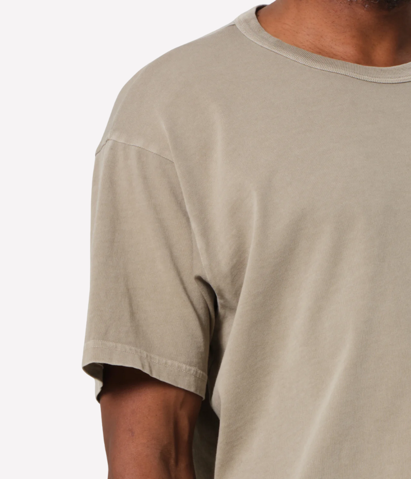 Beige Citizens of Humanity Box Tee – a premium organic cotton t-shirt with a relaxed boxy fit, classic crewneck, and soft brushed texture for effortless everyday style.