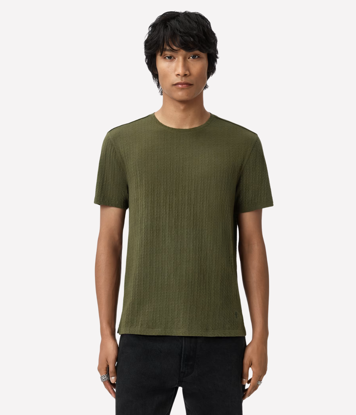 Brasse Short Sleeve Crew Tee in Dark Olive