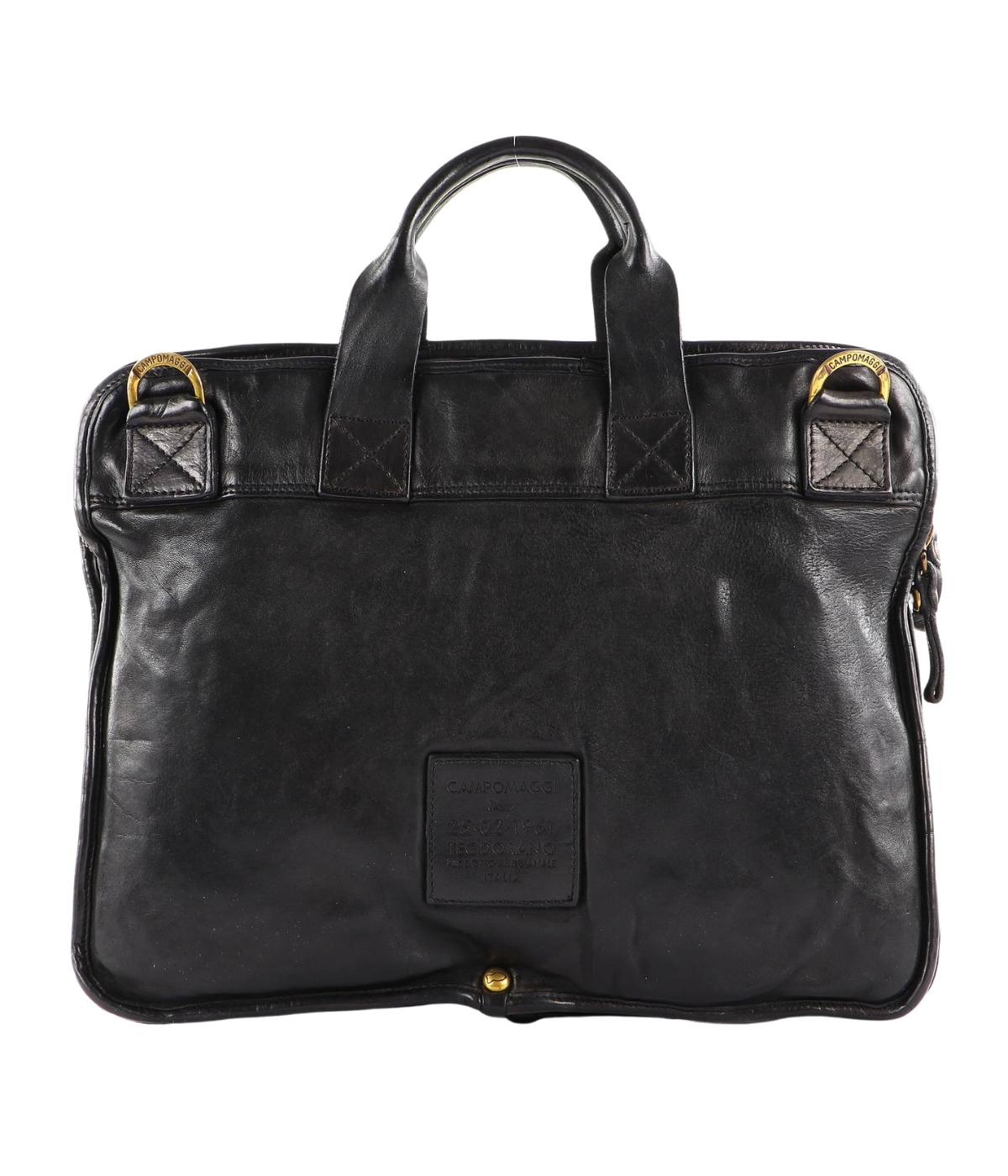 Back view of Campomaggi Briefcase in Black