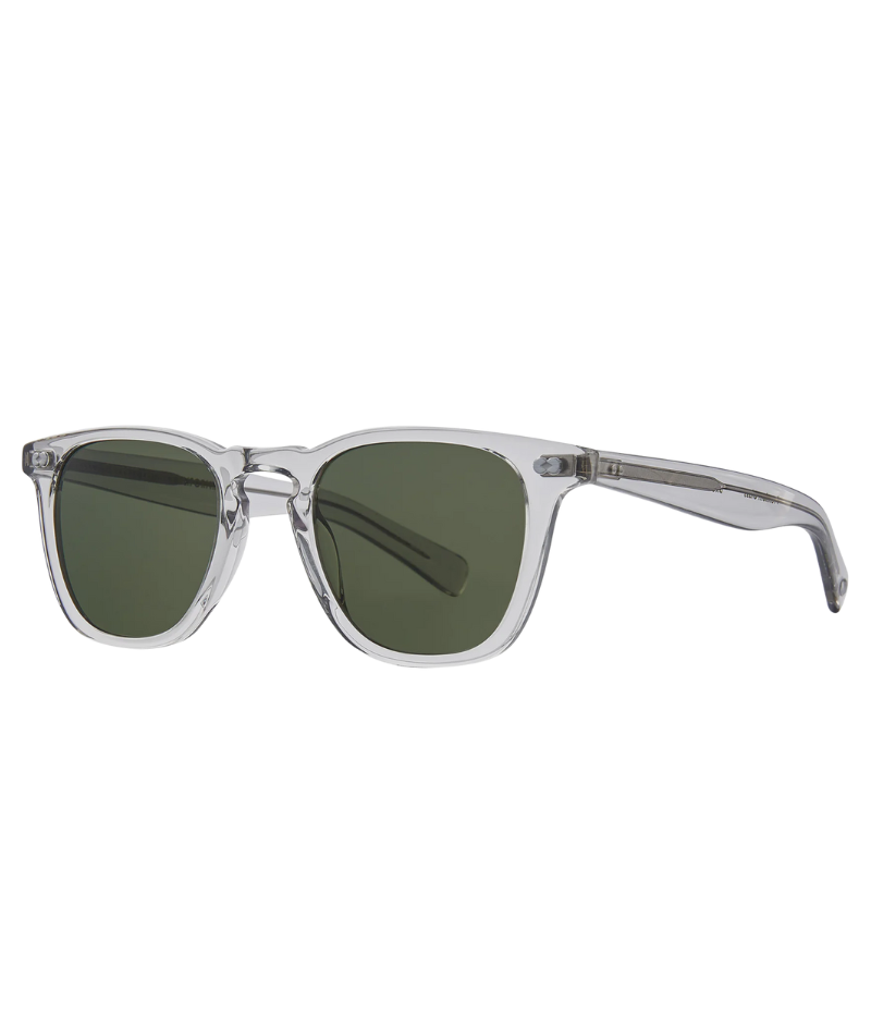 GLCO Brooks anniversary edition sunglasses with a thick acetate frame, Pure G15 glass lenses, and signature detailing for a refined, vintage-inspired look.