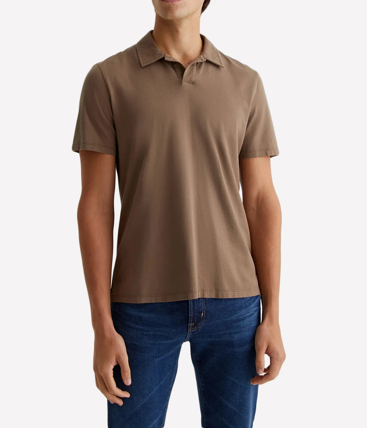 A classic short sleeve polo tee with a relaxed neckline, combining the polish of a polo with the comfort of a t-shirt. soft and easy to wash and wear. The perfect top to pair with jeans or chinos. 100% cotton.