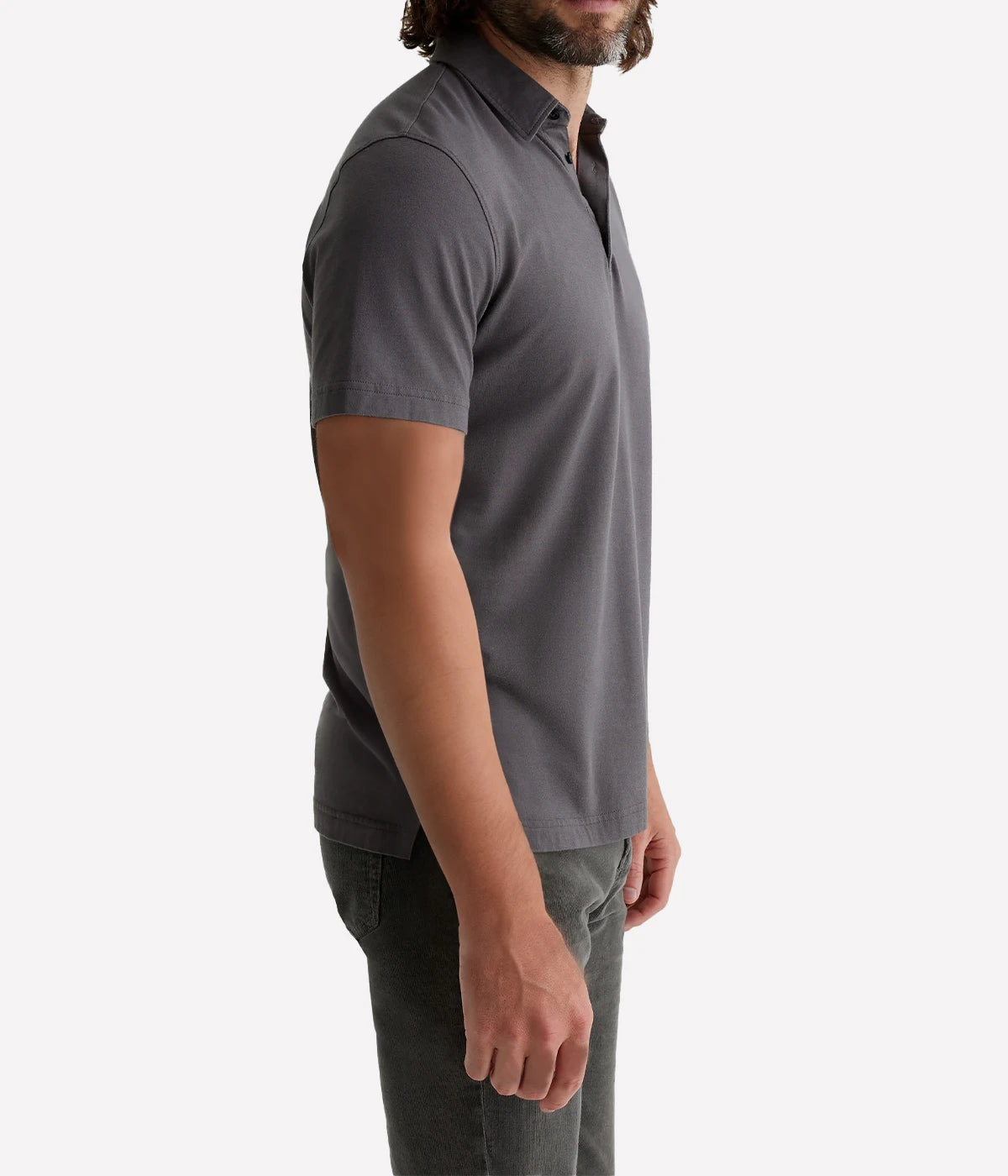 Bryce Short Sleeve Polo in Anthracite