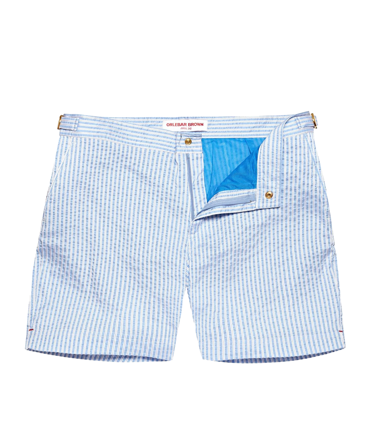 Bulldog Classic Stripe Boardshort in White Light Island Sky