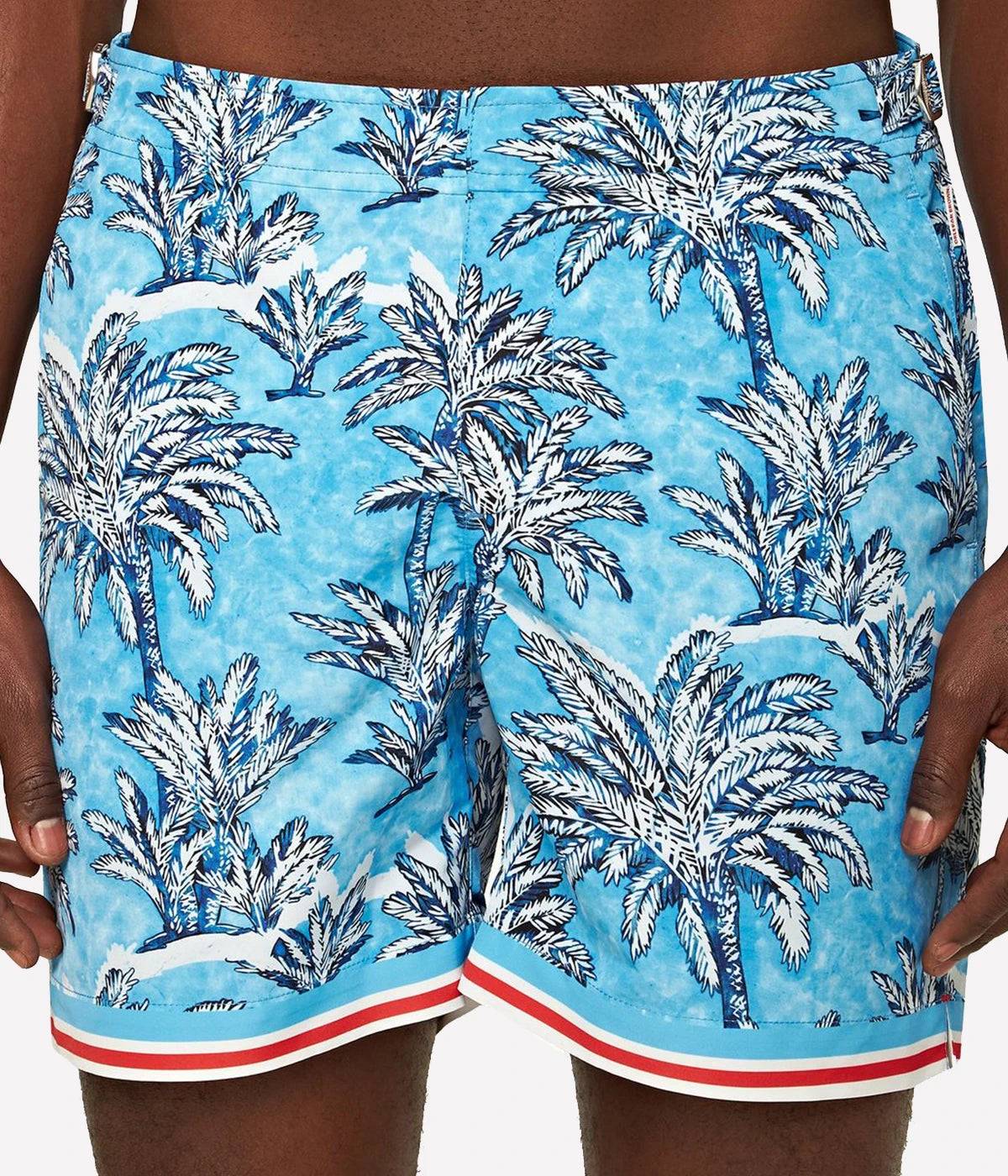 Bulldog Palm Border Boardshort in Bright Wish Blue