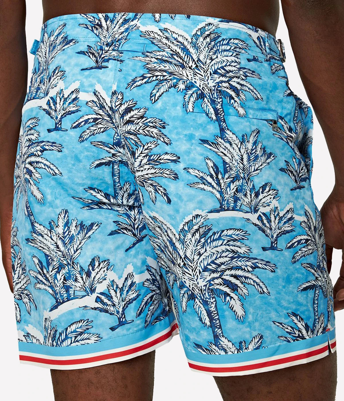 Bulldog Palm Border Boardshort in Bright Wish Blue