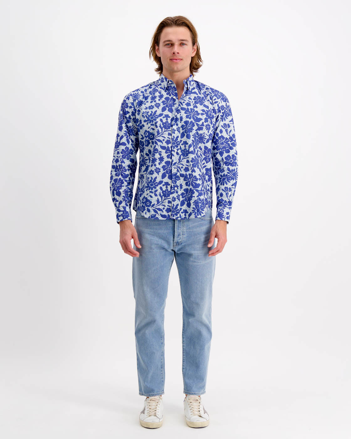 Finbar Woven Shirt in Large Colour Print