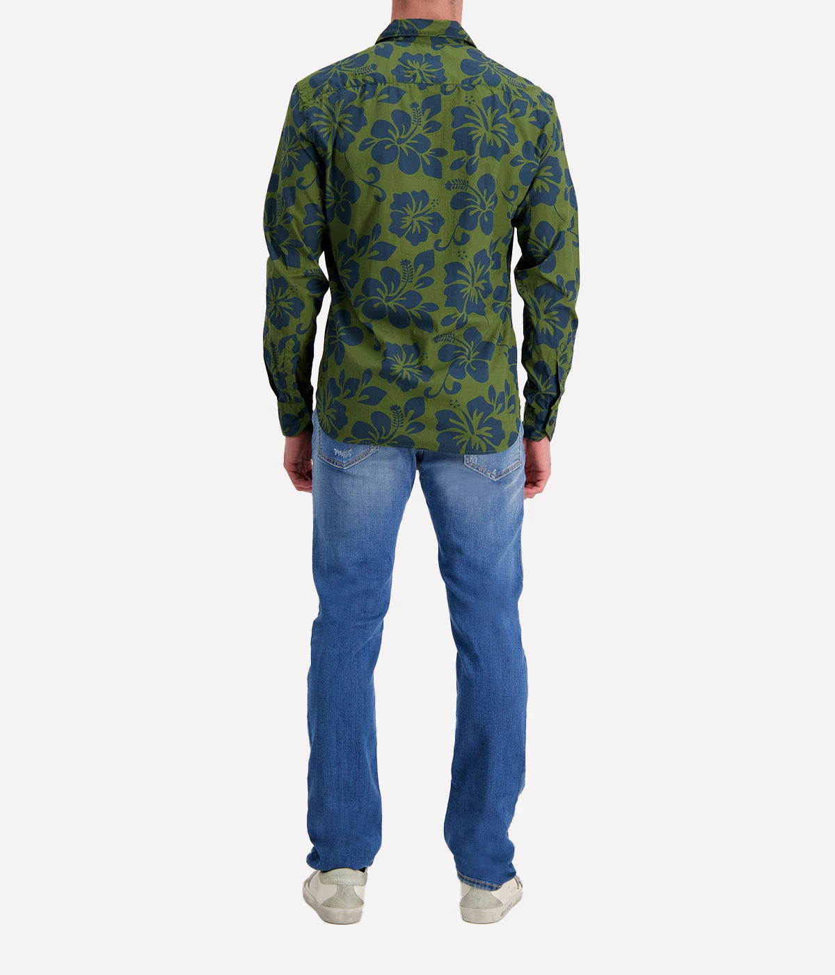 *FINAL SALE* Sicillian Long Sleeve Shirt in Green & Blue Floral