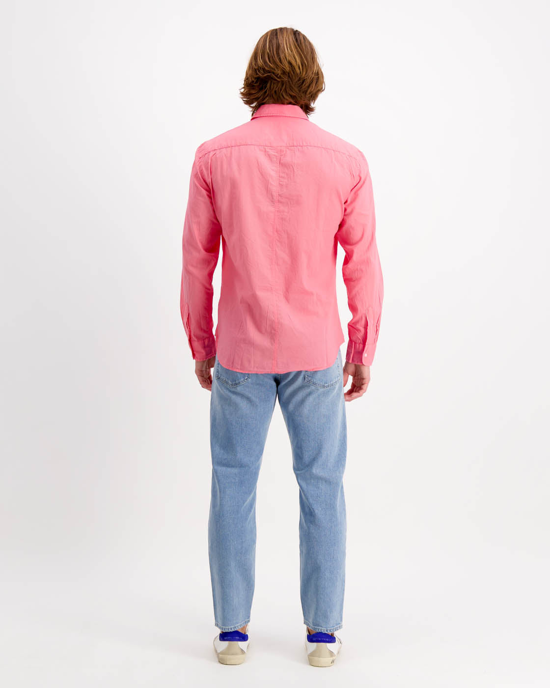 Luke Woven Shirt in Grapefruit